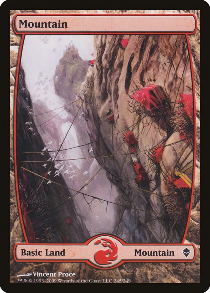 Mountain (245) - Full Art - Zendikar - Magic: The Gathering