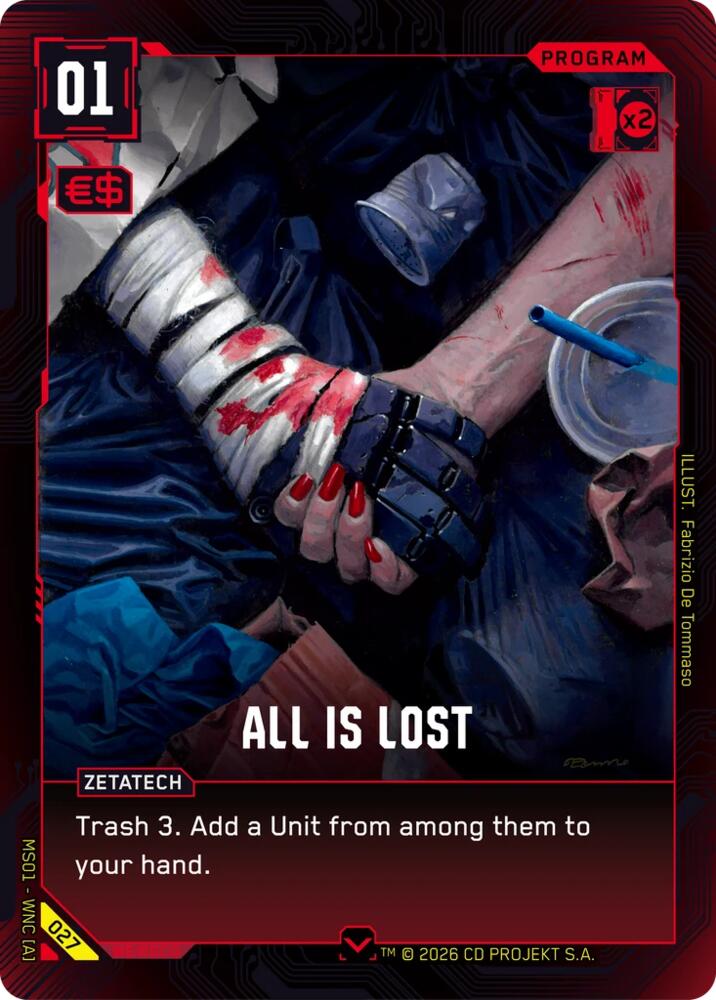 All is Lost (Welcome to Night City - Retail) — Cyberpunk TCG card