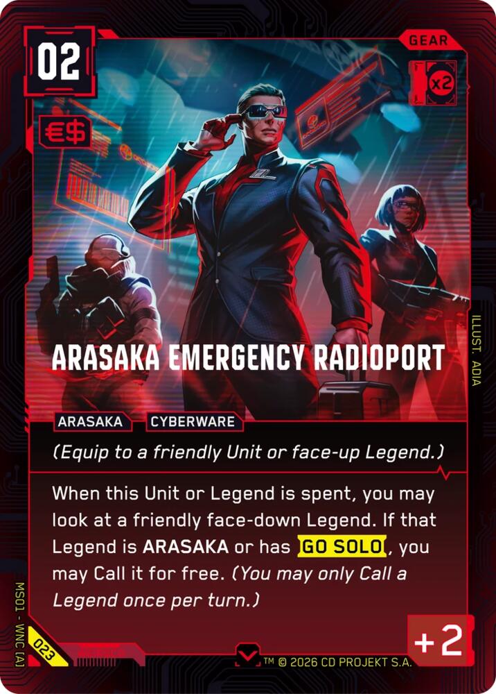 Arasaka Emergency Radioport (Welcome to Night City - Retail) — Cyberpunk TCG card