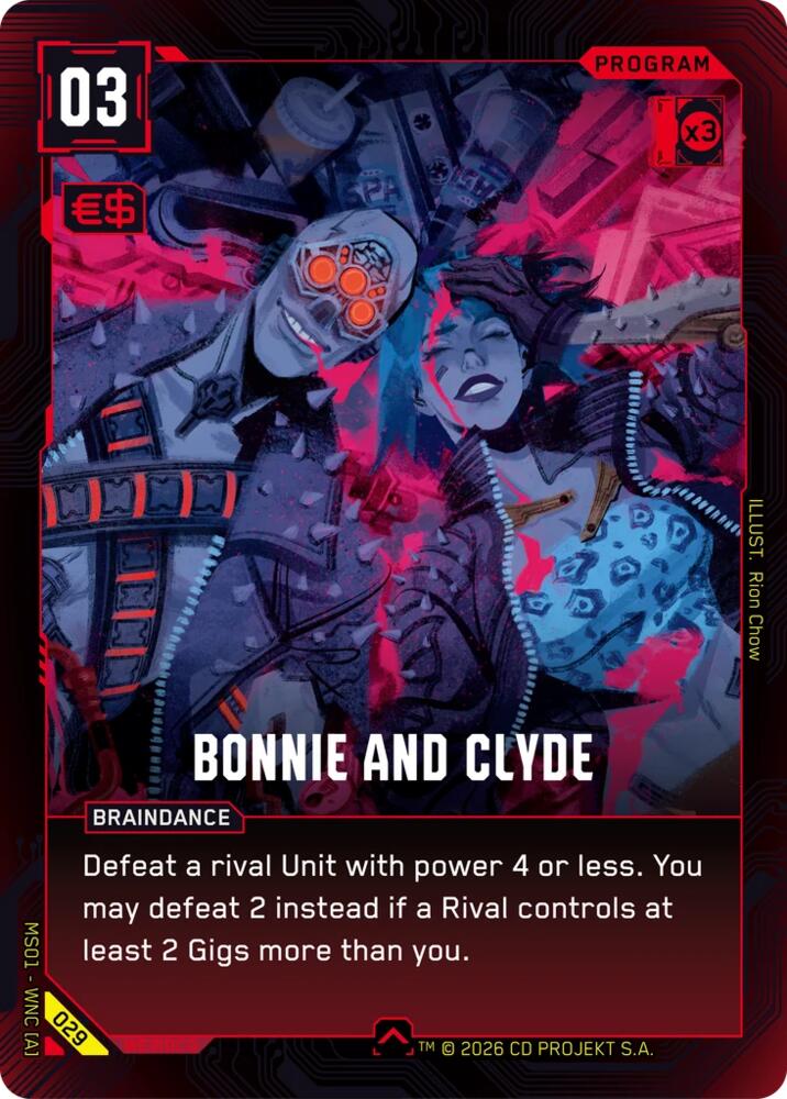 Bonnie and Clyde (Welcome to Night City - Retail) — Cyberpunk TCG card