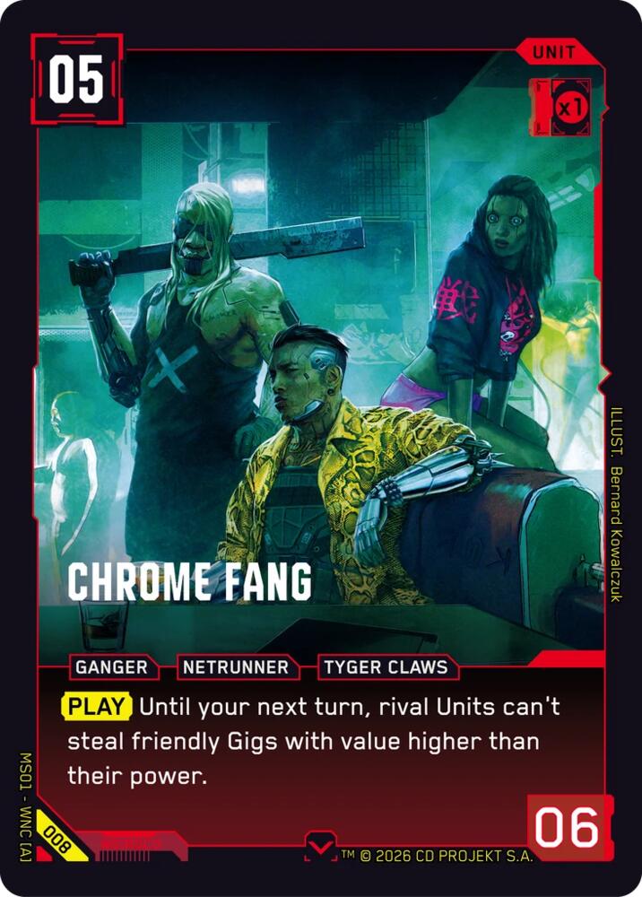 Chrome Fang (Welcome to Night City - Retail) — Cyberpunk TCG card