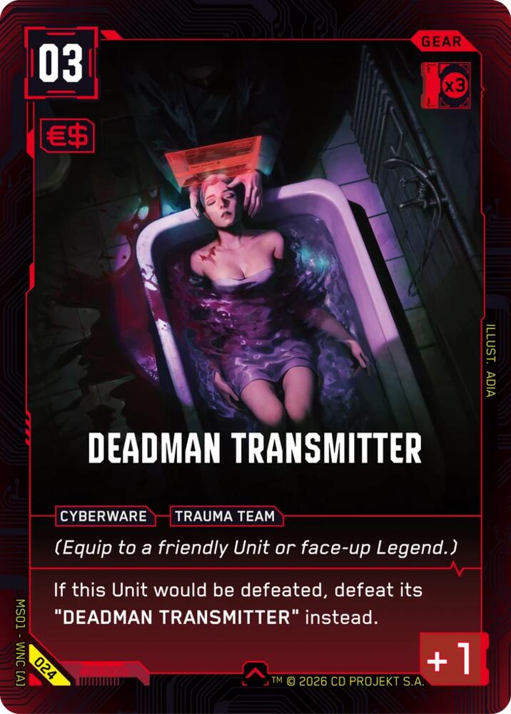 Deadman Transmitter (Welcome to Night City - Retail) — Cyberpunk TCG card