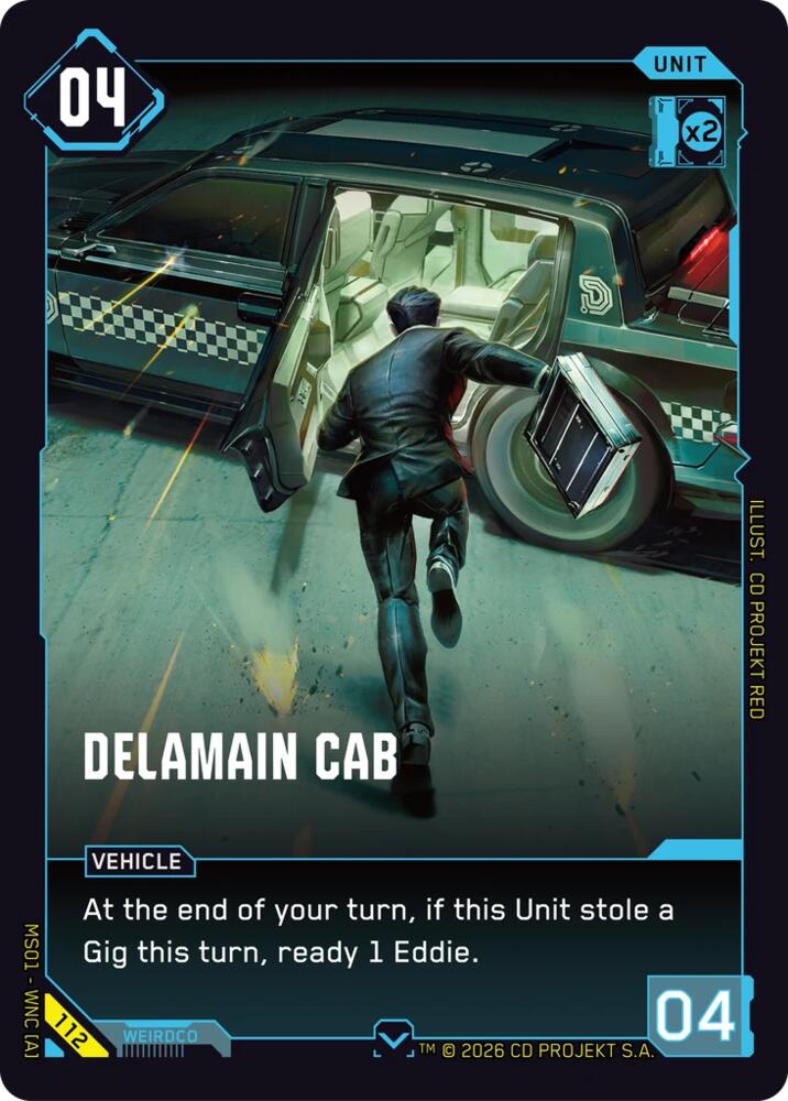 Delamain Cab (Welcome to Night City - Retail) — Cyberpunk TCG card