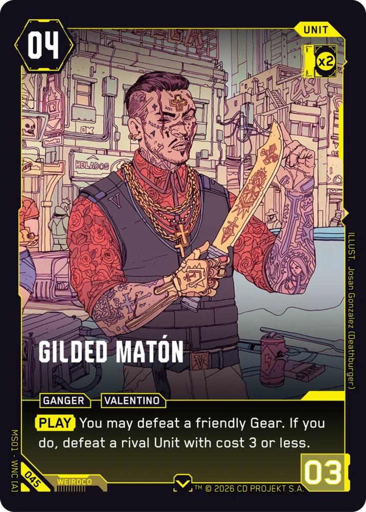 Gilded Maton (Welcome to Night City - Retail) — Cyberpunk TCG card