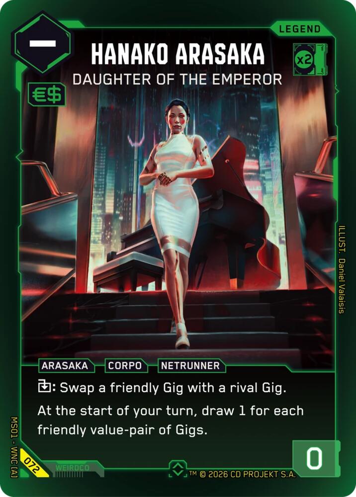 Hanako Arasaka - Daughter of the Emperor (Welcome to Night City - Retail) — Cyberpunk TCG card