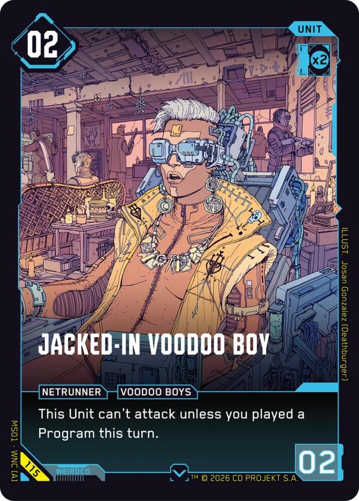 Jacked-In Voodoo Boy (Welcome to Night City - Retail) — Cyberpunk TCG card