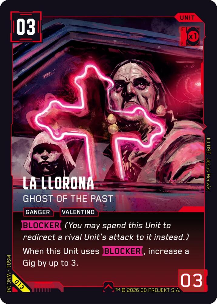 La Llorona - Ghost of the Past (Welcome to Night City - Retail) — Cyberpunk TCG card