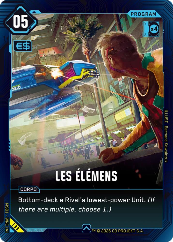 Les Elemens (Welcome to Night City - Retail) — Cyberpunk TCG card