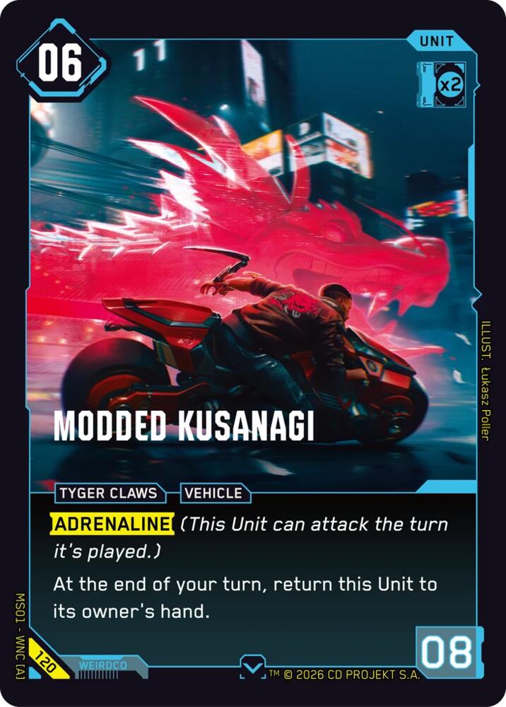Modded Kusanagi (Welcome to Night City - Retail) — Cyberpunk TCG card