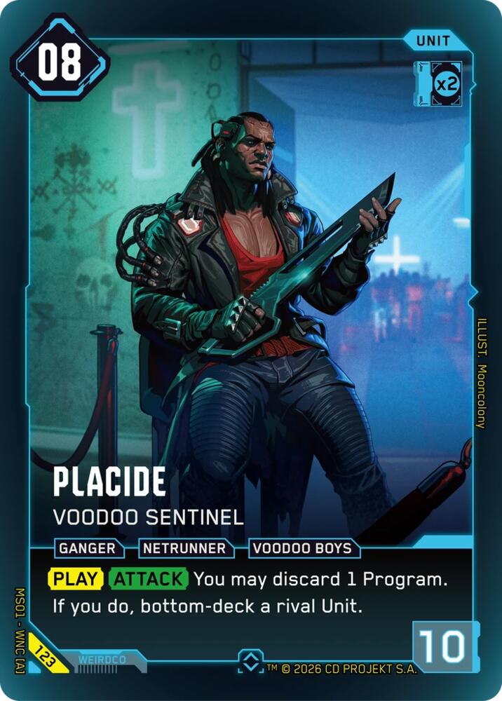 Placide - Voodoo Sentinel (Welcome to Night City - Retail) — Cyberpunk TCG card