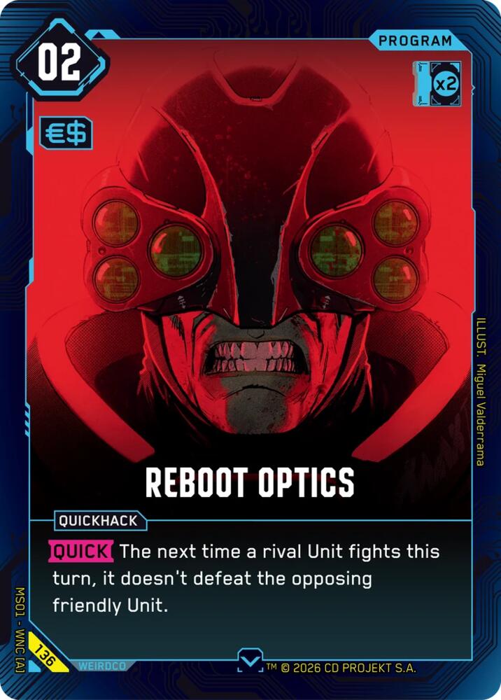 Reboot Optics (Welcome to Night City - Retail) — Cyberpunk TCG card