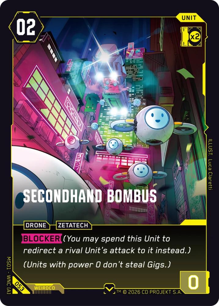 Secondhand Bombus (Welcome to Night City - Retail) — Cyberpunk TCG card