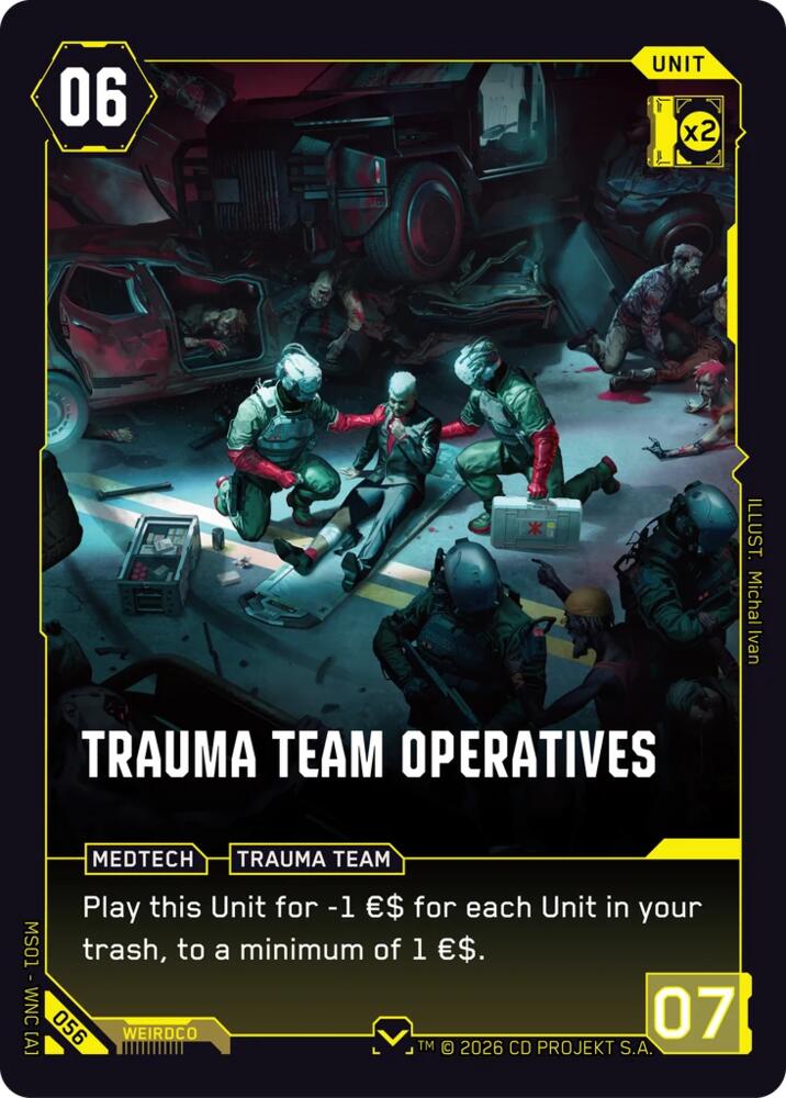 Trauma Team Operatives (Welcome to Night City - Retail) — Cyberpunk TCG card