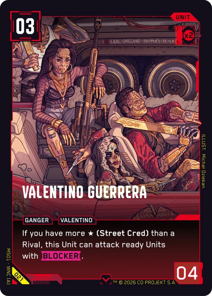 Valentino Guerrera (Welcome to Night City - Retail) — Cyberpunk TCG card