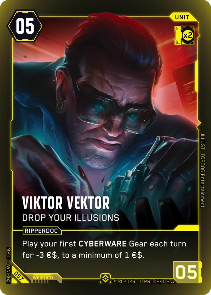 Viktor Vektor - You Might Feel a Little Pinch (Welcome to Night City - Retail) — Cyberpunk TCG card