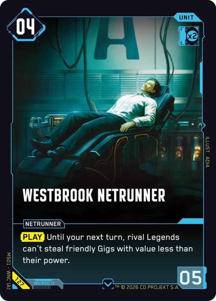 Westbrook Netrunner (Welcome to Night City - Retail) — Cyberpunk TCG card