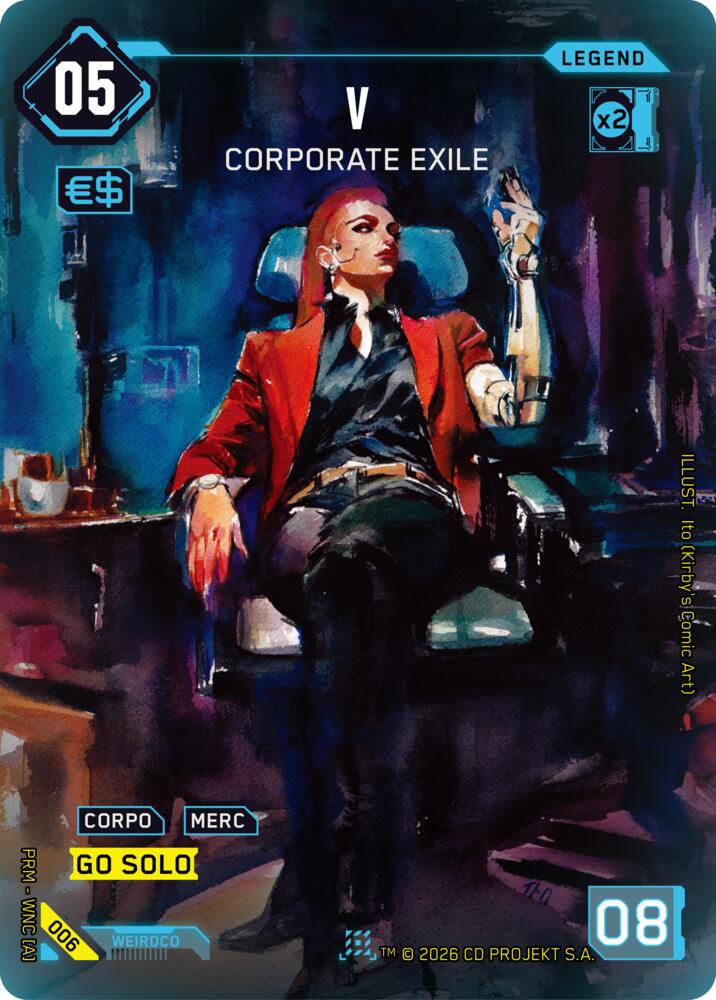 V - Corporate Exile (Box Toppers - Retail) — Cyberpunk TCG card