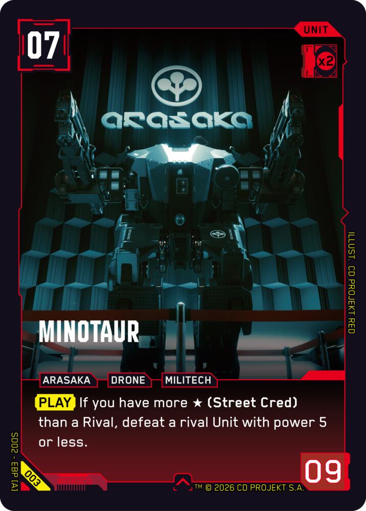 Minotaur (Embracing Power - Retail Starter Deck) — Cyberpunk TCG card