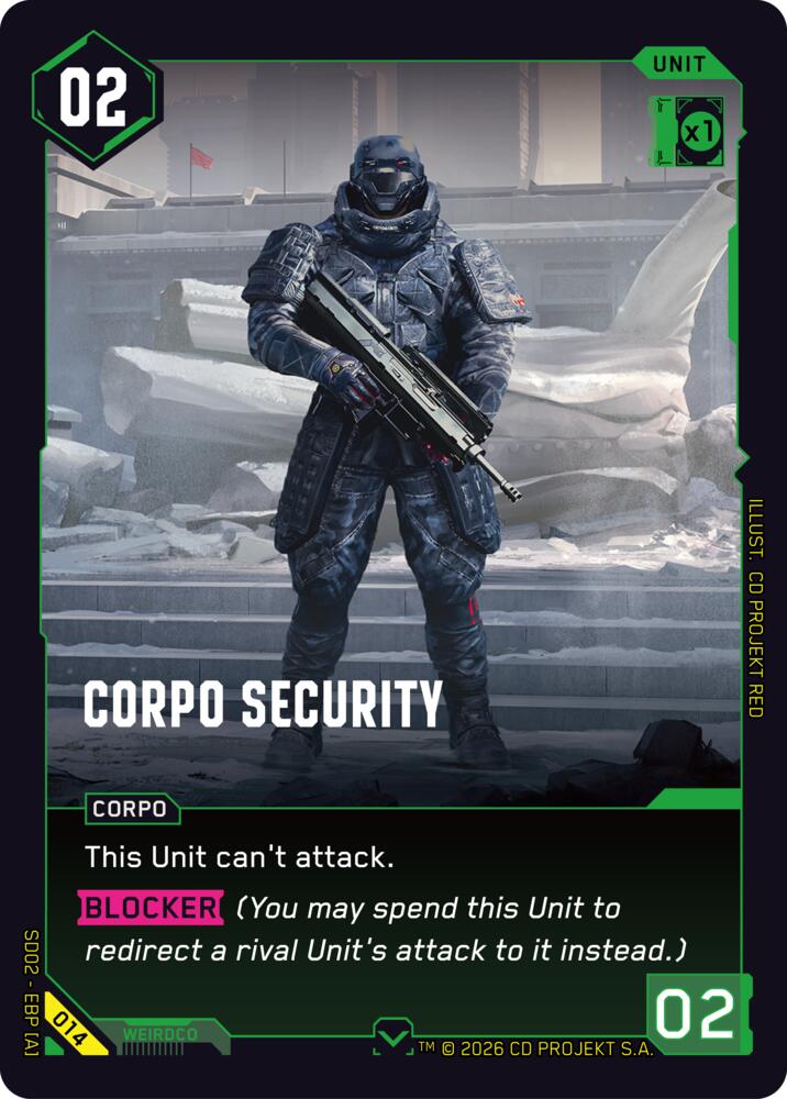 Corpo Security (Embracing Power - Retail Starter Deck) — Cyberpunk TCG card