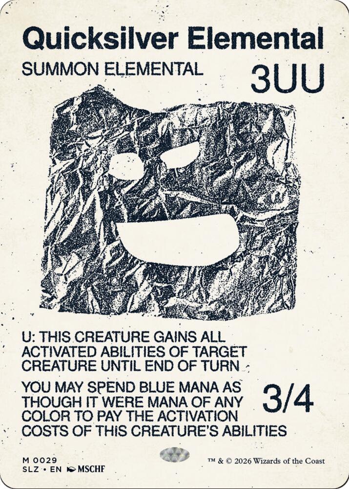 MTG foil 英語版 水銀の精霊 Quicksilver Elemental MTG foil 英語版 水銀の精霊 Quicksilver Elemental MTG foil 英語版