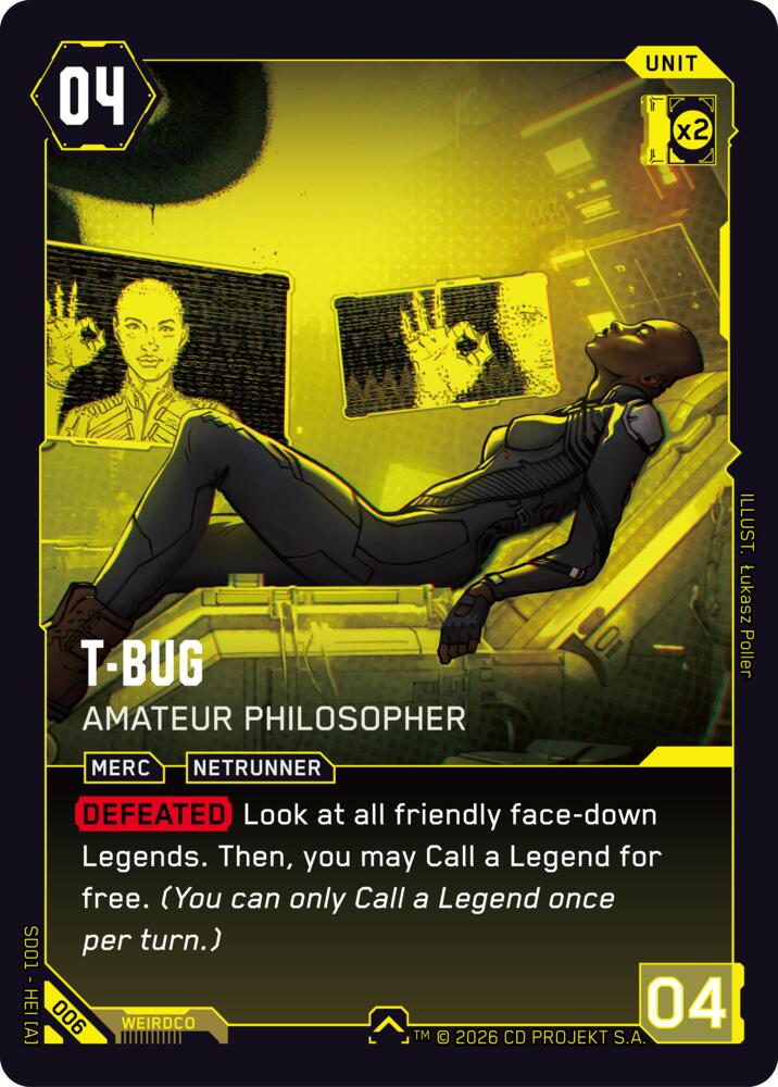 T-Bug - Amateur Philosopher (The Heist - Retail Starter Deck) — Cyberpunk TCG card