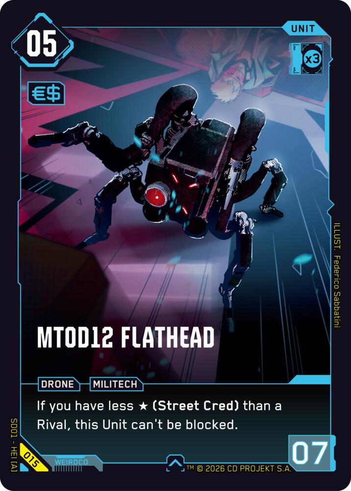 MT0D12 Flathead (The Heist - Retail Starter Deck) — Cyberpunk TCG card