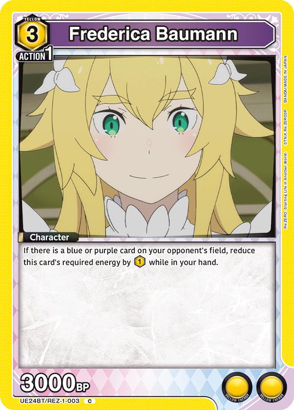 Frederica Baumann (UE24BT: Re:ZERO -Starting Life in Another World-) — Union Arena card