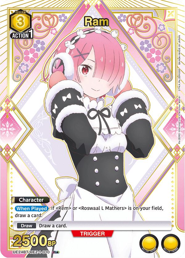 Ram (010) (UE24BT: Re:ZERO -Starting Life in Another World-) — Union Arena card