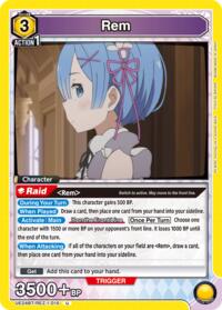 Rem (015) - Union Arena UE24BT: Re:ZERO -Starting Life in Another World- trading card