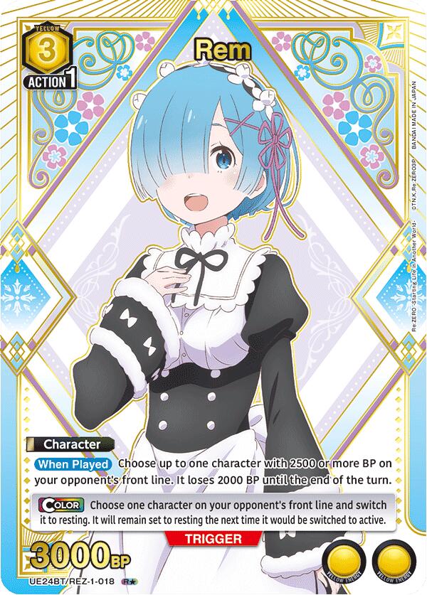 Rem (018) (UE24BT: Re:ZERO -Starting Life in Another World-) — Union Arena card