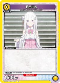 Emilia (022) - Union Arena UE24BT: Re:ZERO -Starting Life in Another World- trading card