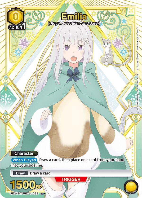 Emilia (023) (UE24BT: Re:ZERO -Starting Life in Another World-) — Union Arena card