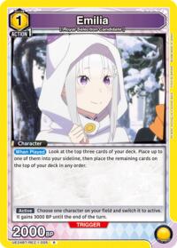 Emilia (025) - Union Arena UE24BT: Re:ZERO -Starting Life in Another World- trading card