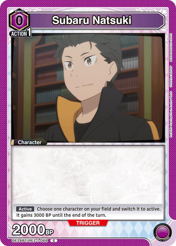 Subaru Natsuki (068) (UE24BT: Re:ZERO -Starting Life in Another World-) — Union Arena card