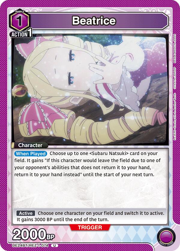 Beatrice (074) (UE24BT: Re:ZERO -Starting Life in Another World-) — Union Arena card