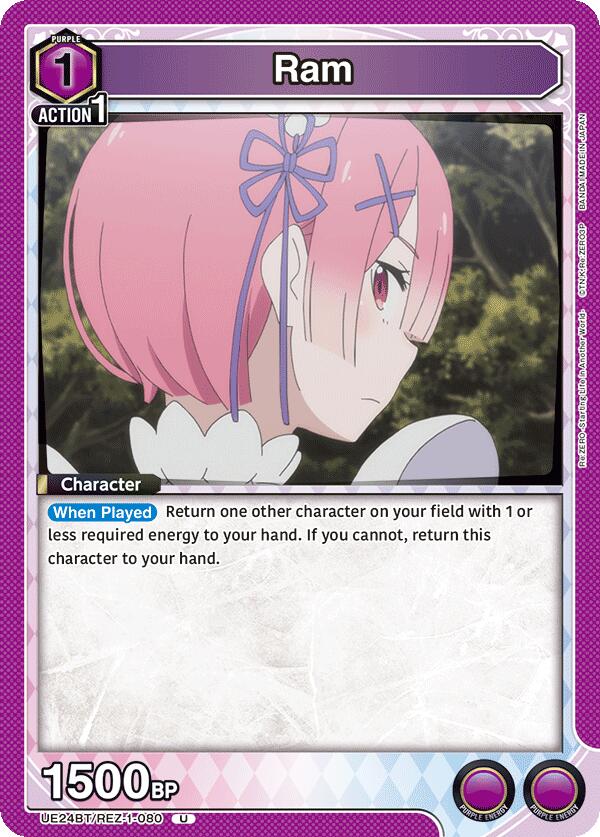 Ram (080) (UE24BT: Re:ZERO -Starting Life in Another World-) — Union Arena card
