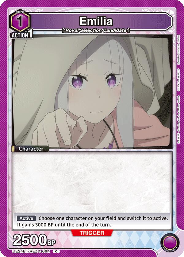 Emilia (084) (UE24BT: Re:ZERO -Starting Life in Another World-) — Union Arena card