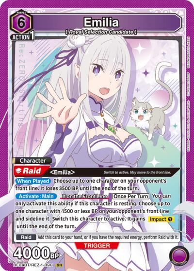 Emilia (090) Union Arena Card