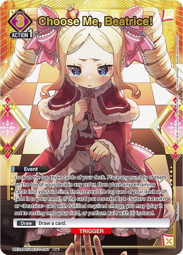 Choose Me, Beatrice! (UE24BT: Re:ZERO -Starting Life in Another World-) — Union Arena card