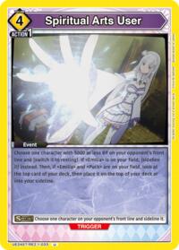 Spiritual Arts User - Union Arena UE24ST: Re:ZERO -Starting Life in Another World- Starter Deck trading card