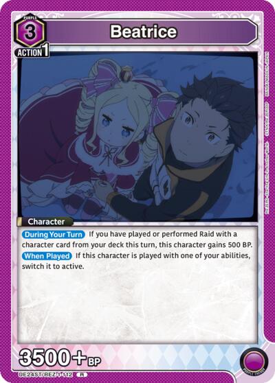 Beatrice UE24ST: Re:ZERO -Starting Life in Another World- Starter Deck card price