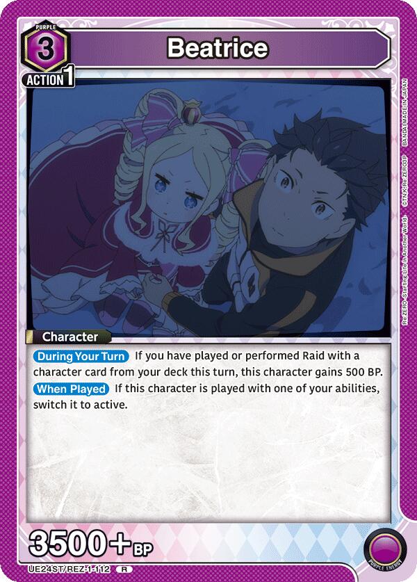 Beatrice (UE24ST: Re:ZERO -Starting Life in Another World- Starter Deck) — Union Arena card
