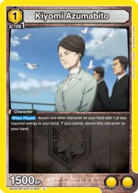 Kiyomi Azumabito - Union Arena UEX07BT: Attack on Titan Vol. 2 trading card