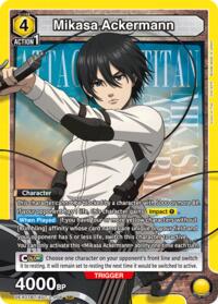 Mikasa Ackermann (008) - Union Arena UEX07BT: Attack on Titan Vol. 2 trading card