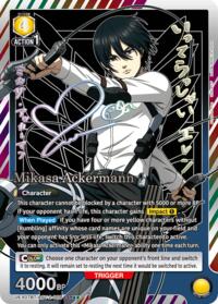 Mikasa Ackermann (008) (SR**) - Union Arena UEX07BT: Attack on Titan Vol. 2 trading card