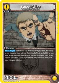 Falco Grice (016) - Union Arena UEX07BT: Attack on Titan Vol. 2 trading card