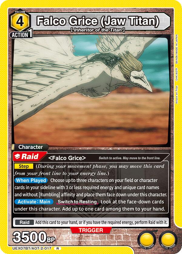 Falco Grice (Jaw Titan) Union Arena Card