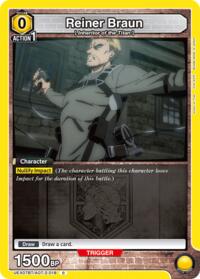 Reiner Braun - Union Arena UEX07BT: Attack on Titan Vol. 2 trading card