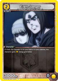 Eren Jaeger (021) - Union Arena UEX07BT: Attack on Titan Vol. 2 trading card