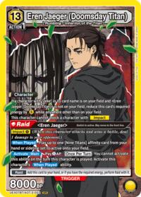 Eren Jaeger (Doomsday Titan) - Union Arena UEX07BT: Attack on Titan Vol. 2 trading card